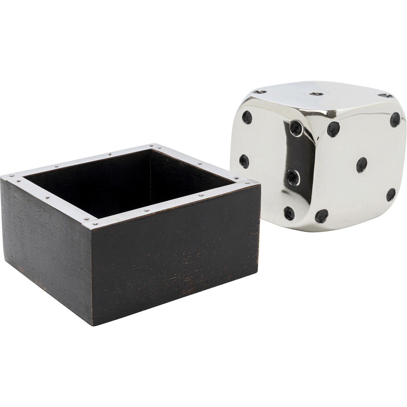 Deco Object Dice Silver 10x10cm