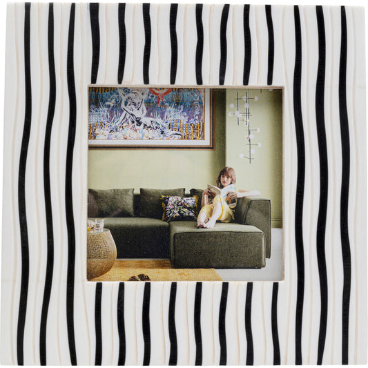 Picture Frame Black Stripes 10x10cm