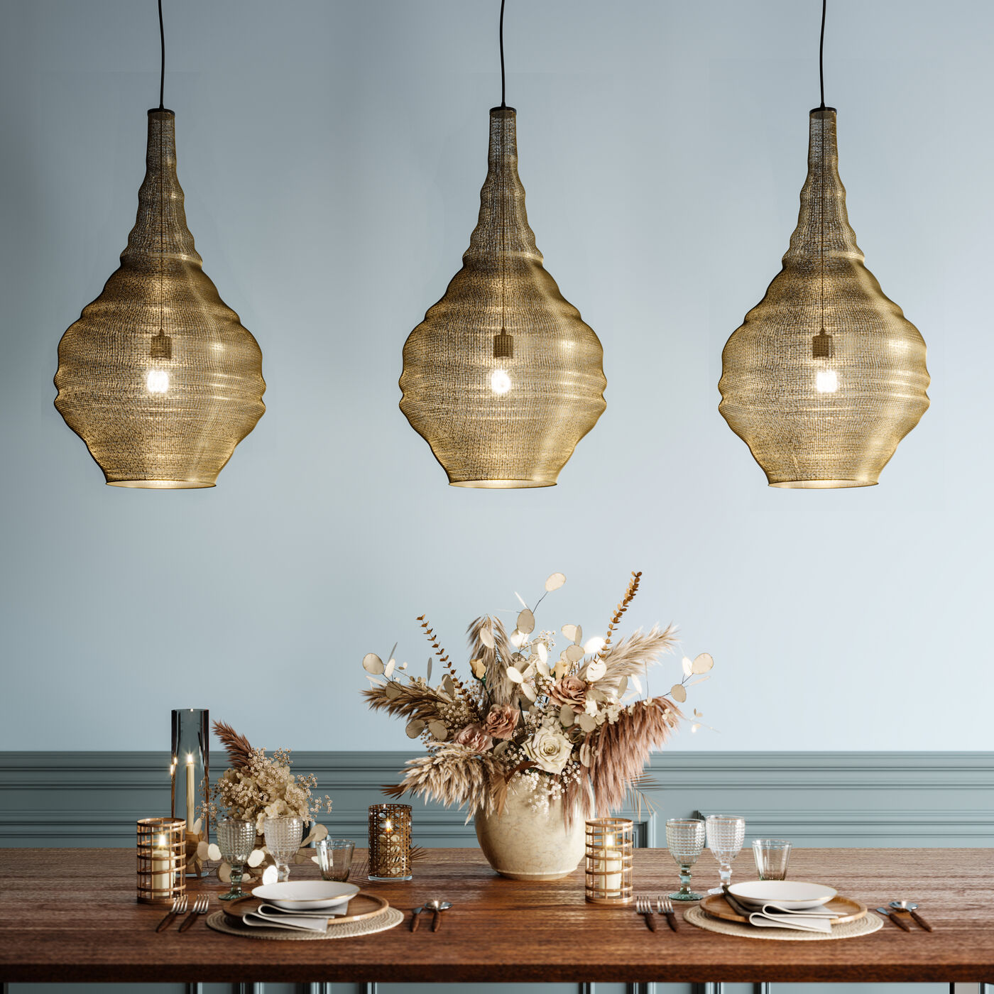 Pendant Lamp Cocoon Gold √ò41cm