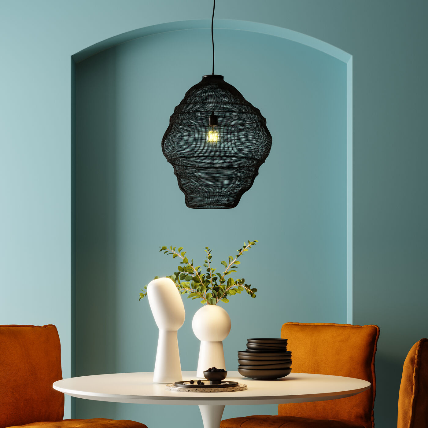 Pendant Lamp Cocoon Black √ò45cm