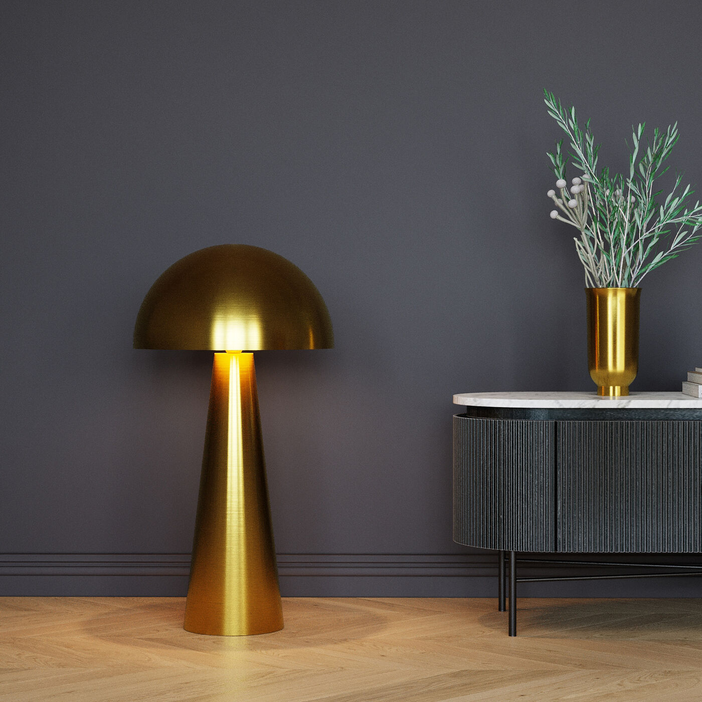 Floor Lamp Loungy Gold 95cm