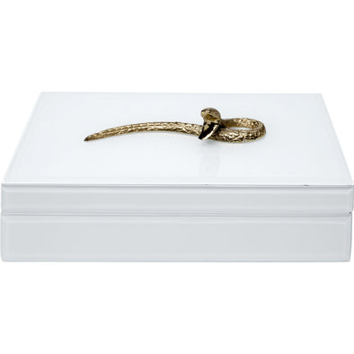 Box Snake Bite White 28x7cm