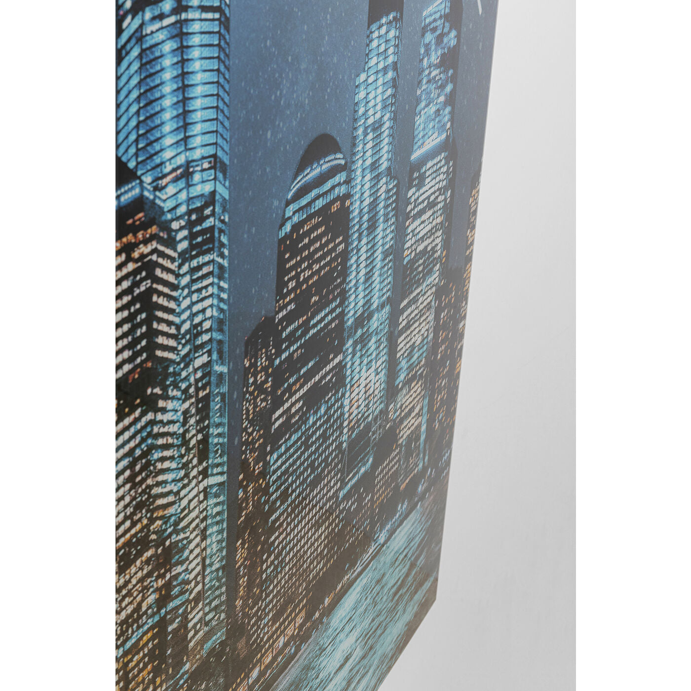 Glass Picture Night Skyline 90x120cm