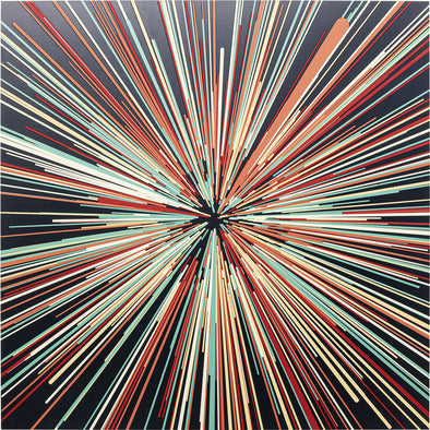 Glass Picture 3D Light Speed 100x100cm