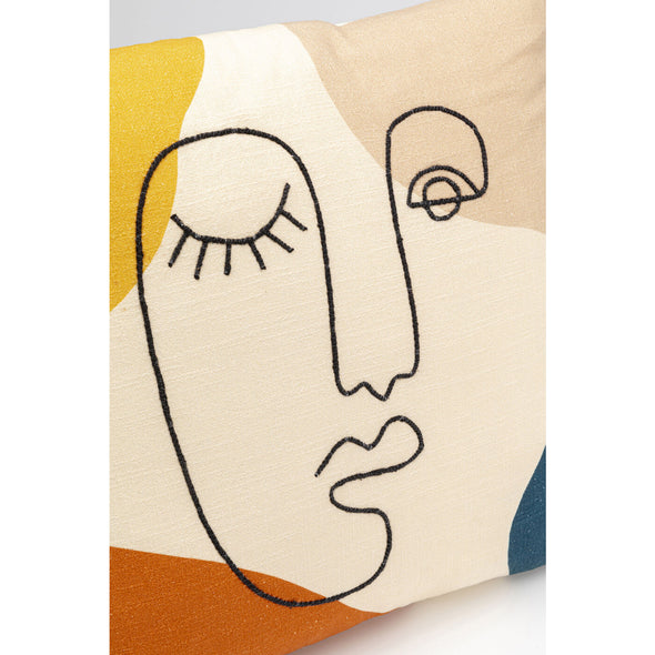 Cushion Face Art Multi 50x50cm