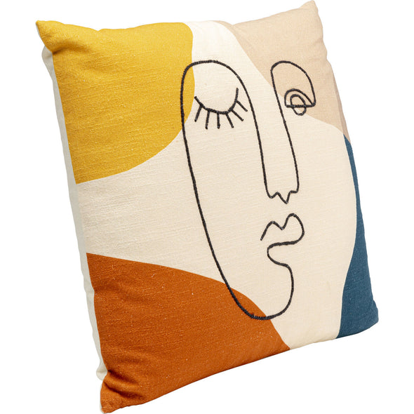 Cushion Face Art Multi 50x50cm