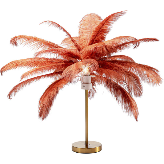 Table Lamp Feather Palm Rusty Red 60cm