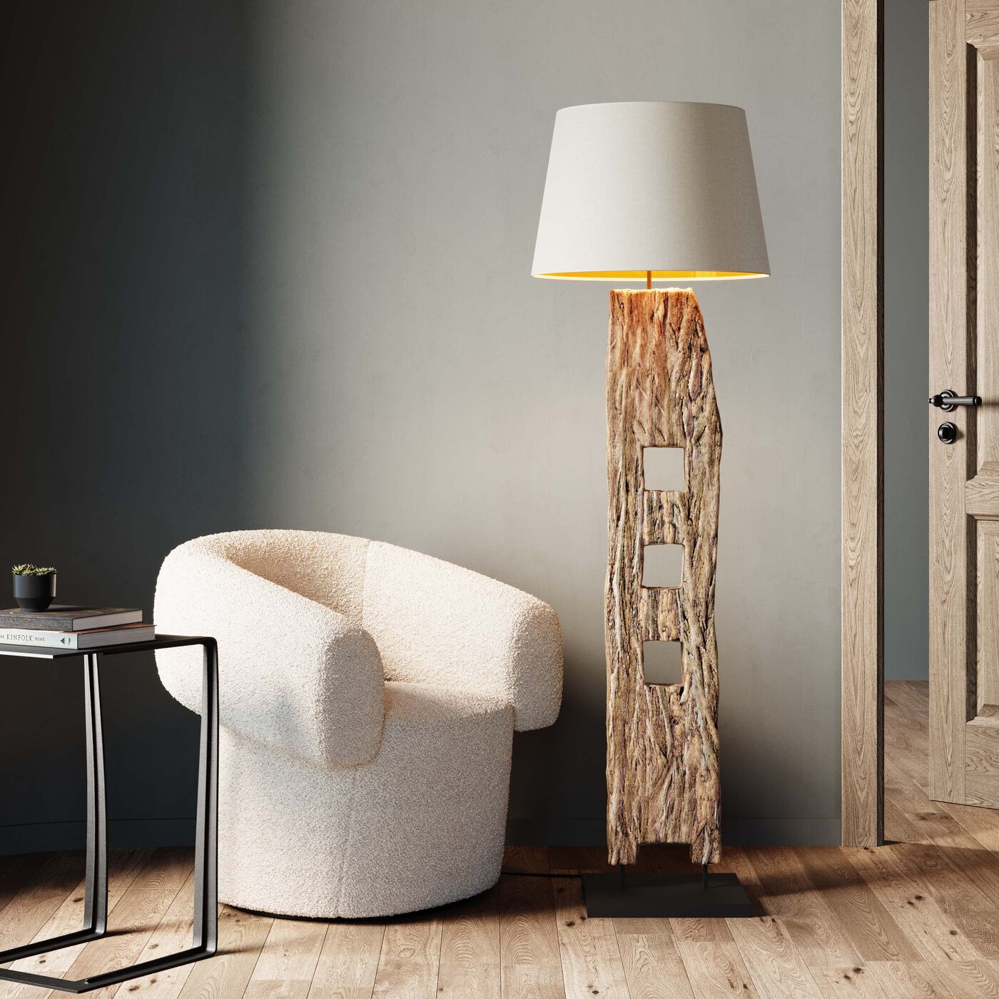 Floor Lamp Natural Holes 175cm