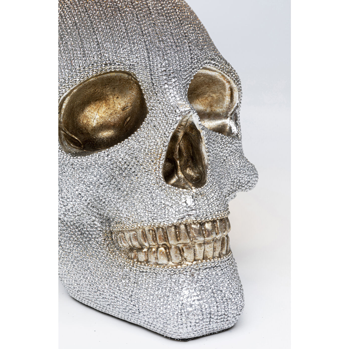 Table Lamp Skull Crystals Front 44cm