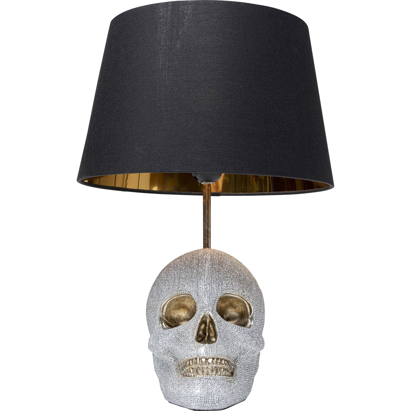 Table Lamp Skull Crystals Front 44cm