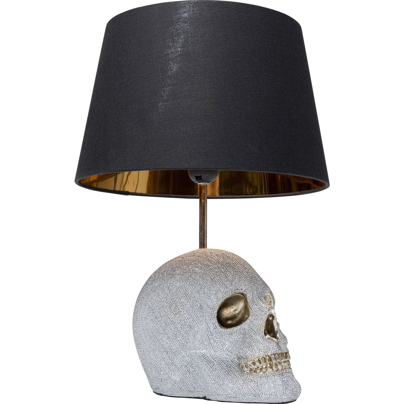 Table Lamp Skull Crystals Front 44cm