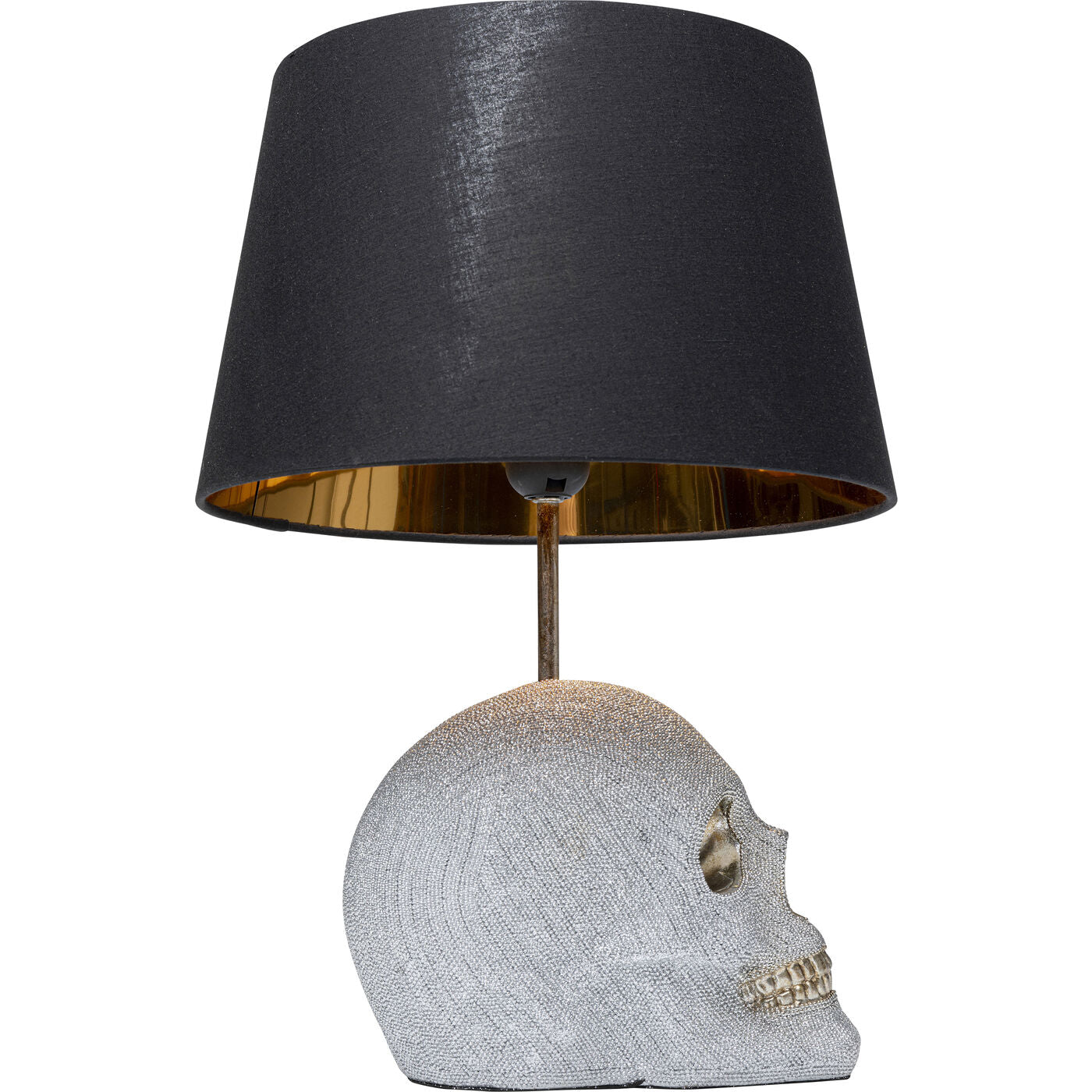 Table Lamp Skull Crystals Front 44cm