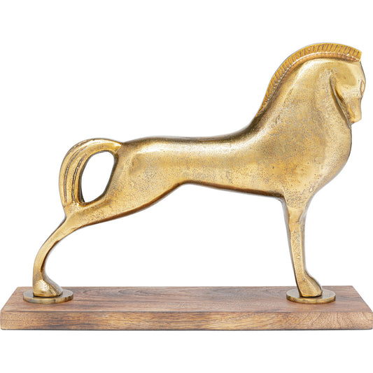 Deco Figurine Proud Horse Brass 31cm