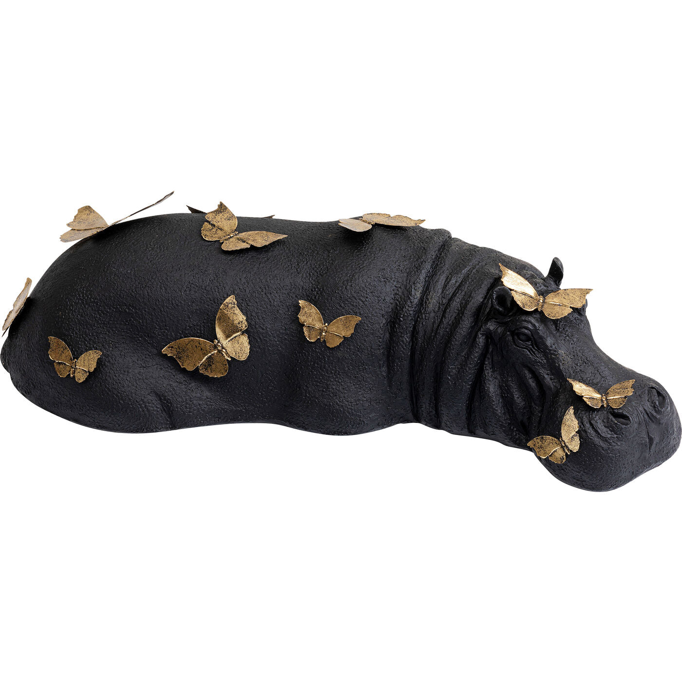 Deco Figurine Hippo Butterflies 35cm