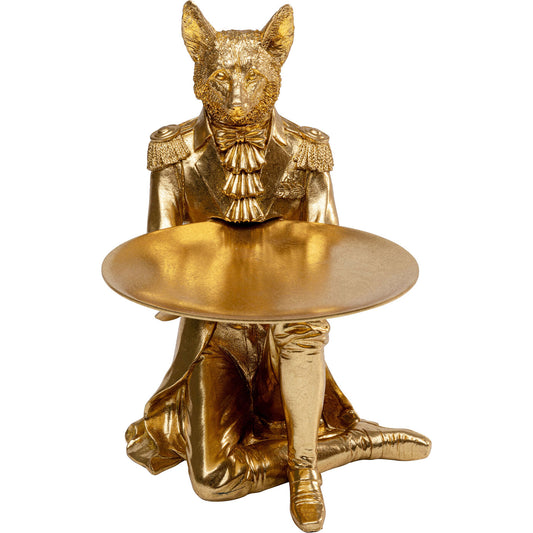 Deco Figurine Sitting Waiter Fox 36cm