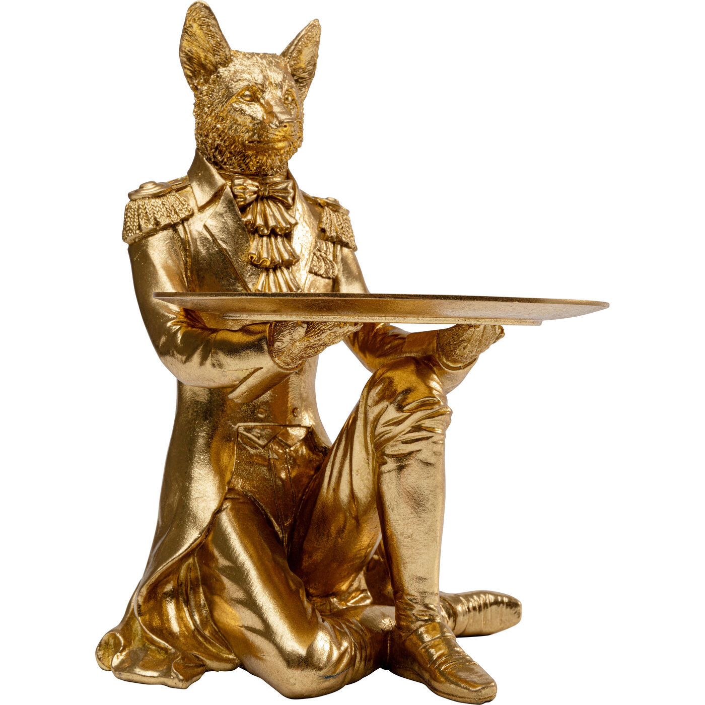 Deco Figurine Sitting Waiter Fox 36cm