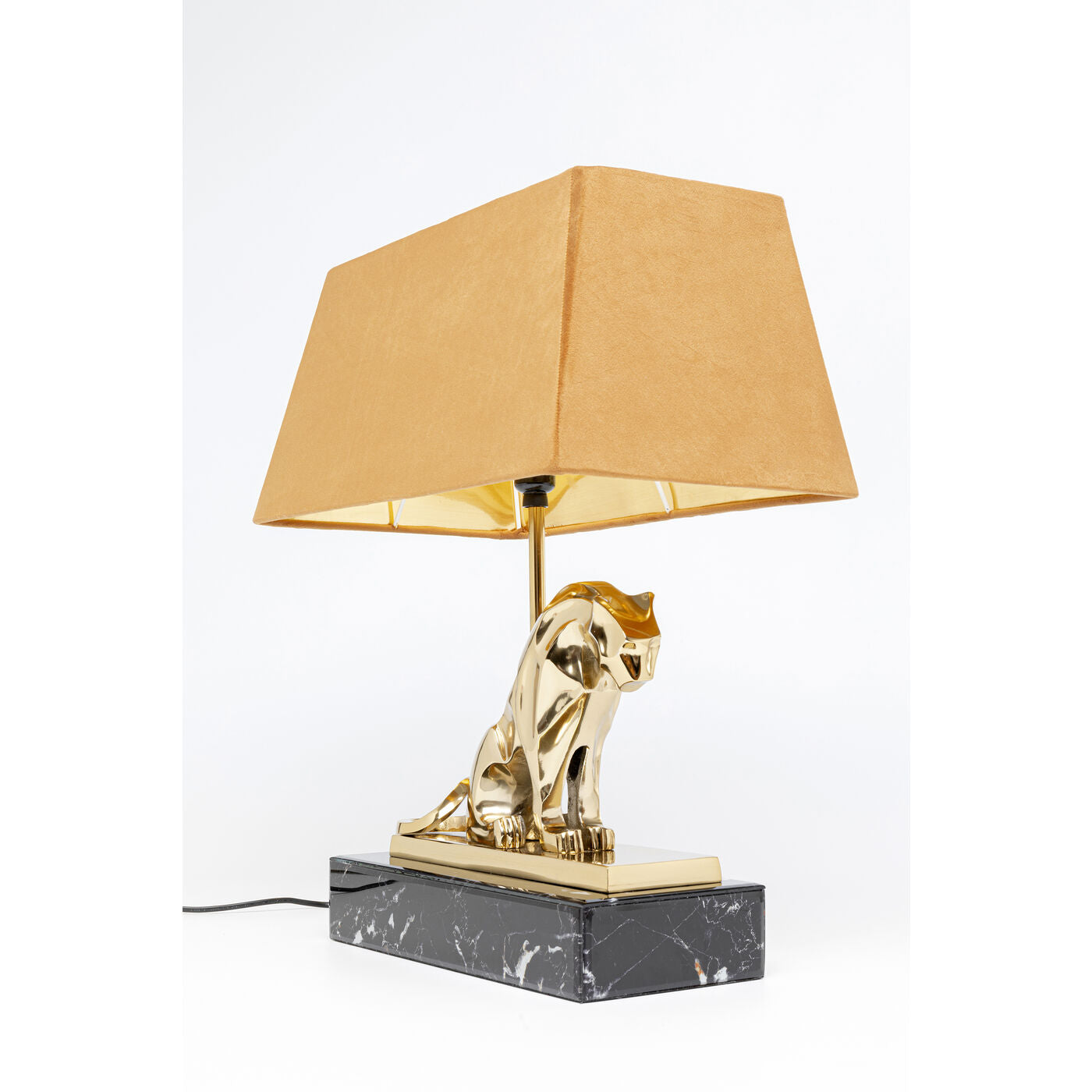 Table Lamp Geometric Leopard Brown 36cm