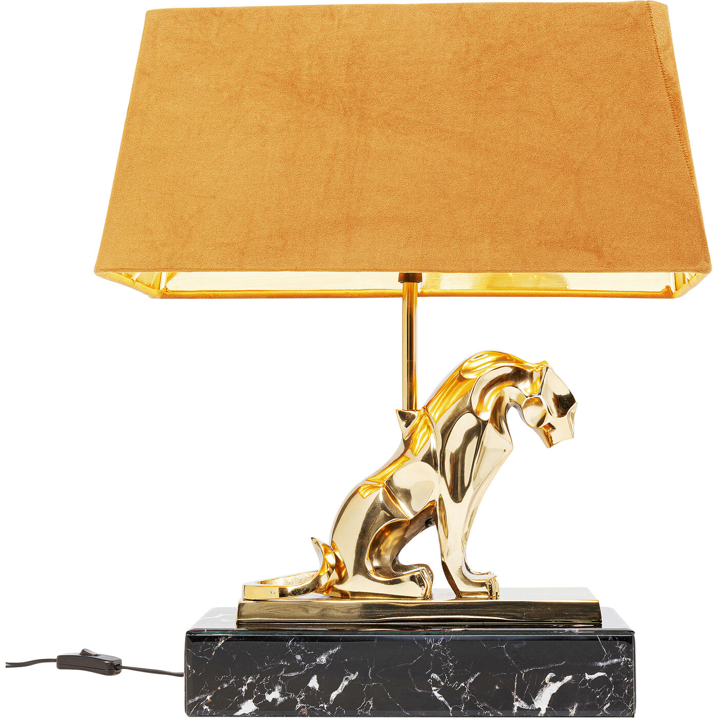 Table Lamp Geometric Leopard Brown 36cm