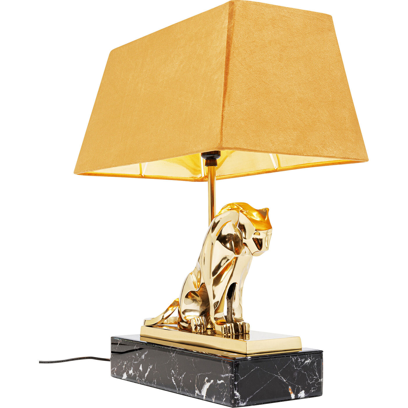 Table Lamp Geometric Leopard Brown 36cm