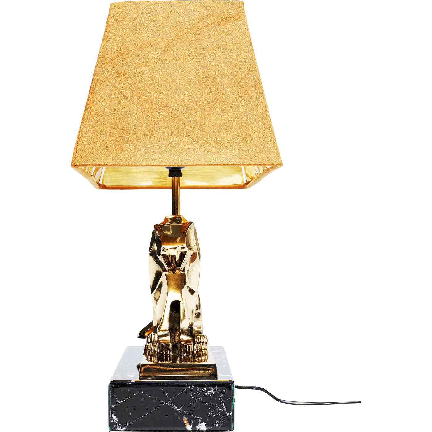 Table Lamp Geometric Leopard Brown 36cm