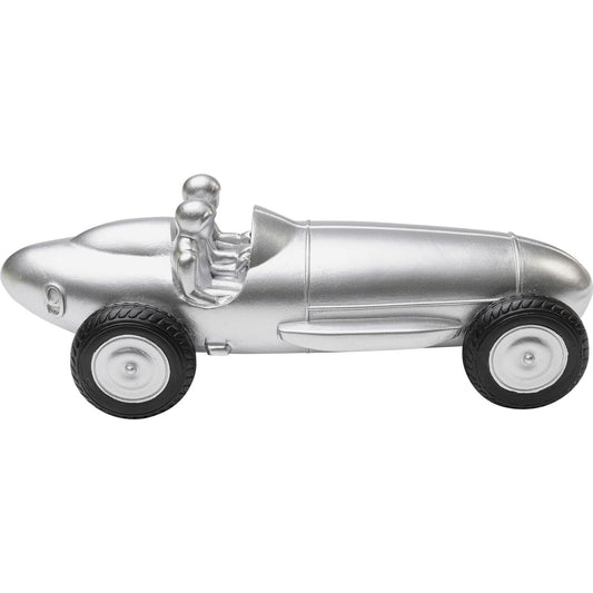 Deco Object Racing Car Silver 9cm