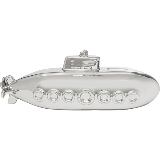 Money Box Submarine Silver 11cm