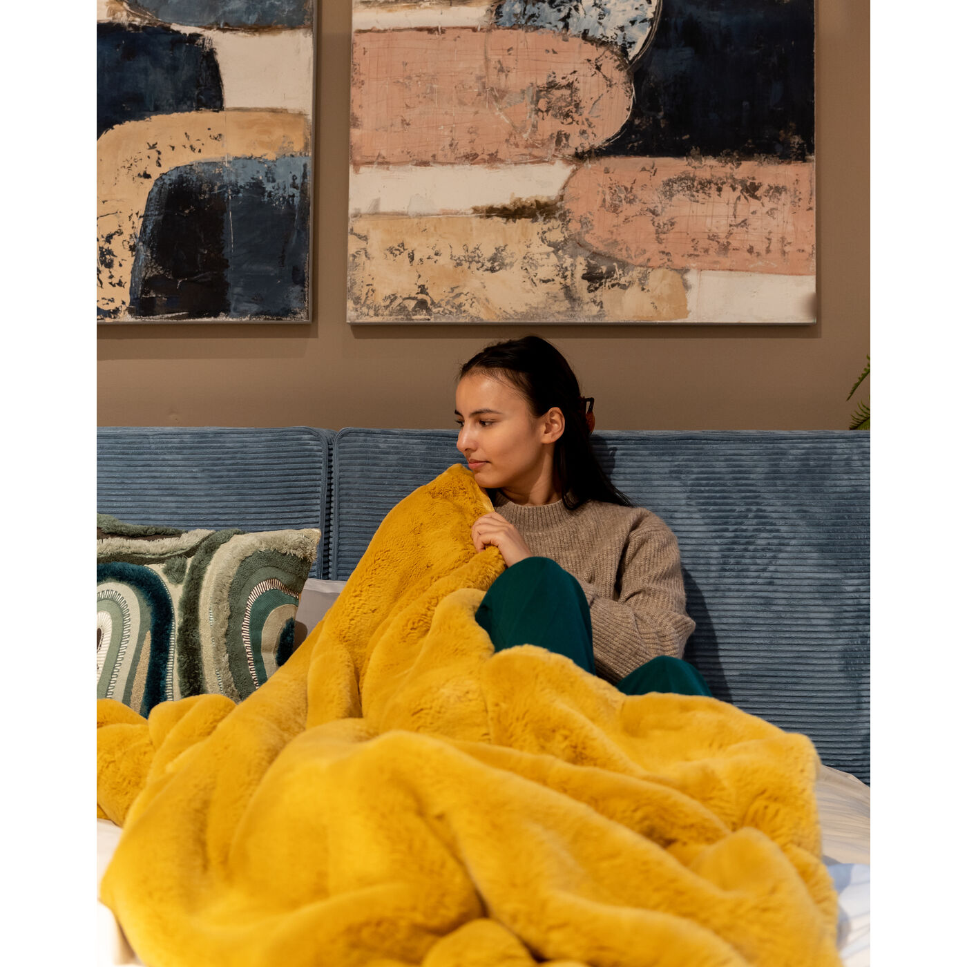 Blanket Yellow 140x200cm