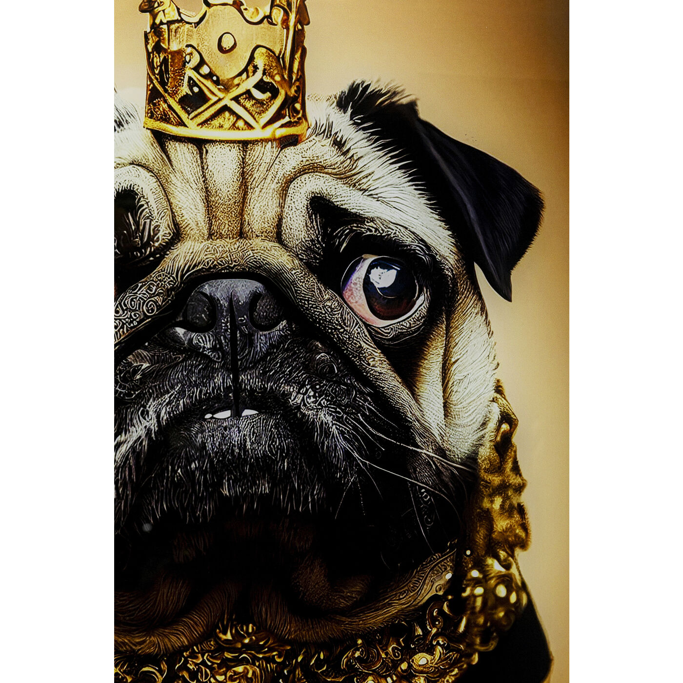 Glass Picture Prince Pug