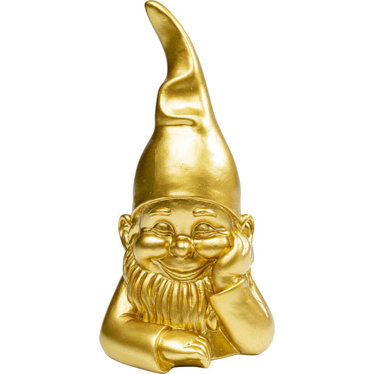 Deco Figurine Gnome Gold 21cm