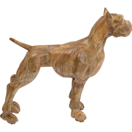 Wooden Bulldog Figurine