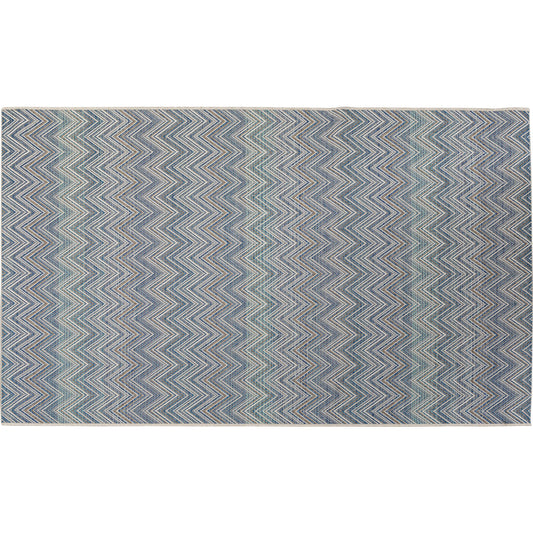 Zigzag Blue Rug