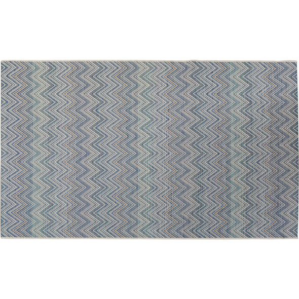 Outdoor Carpet Zigzag Blue 160x230cm