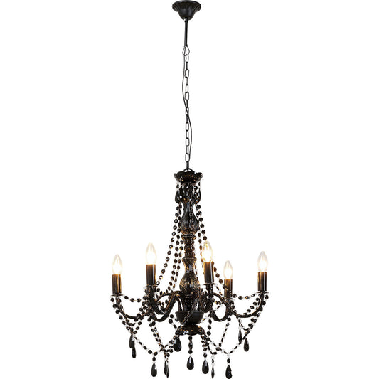 Pendant Lamp Starlight Black 6 Branched