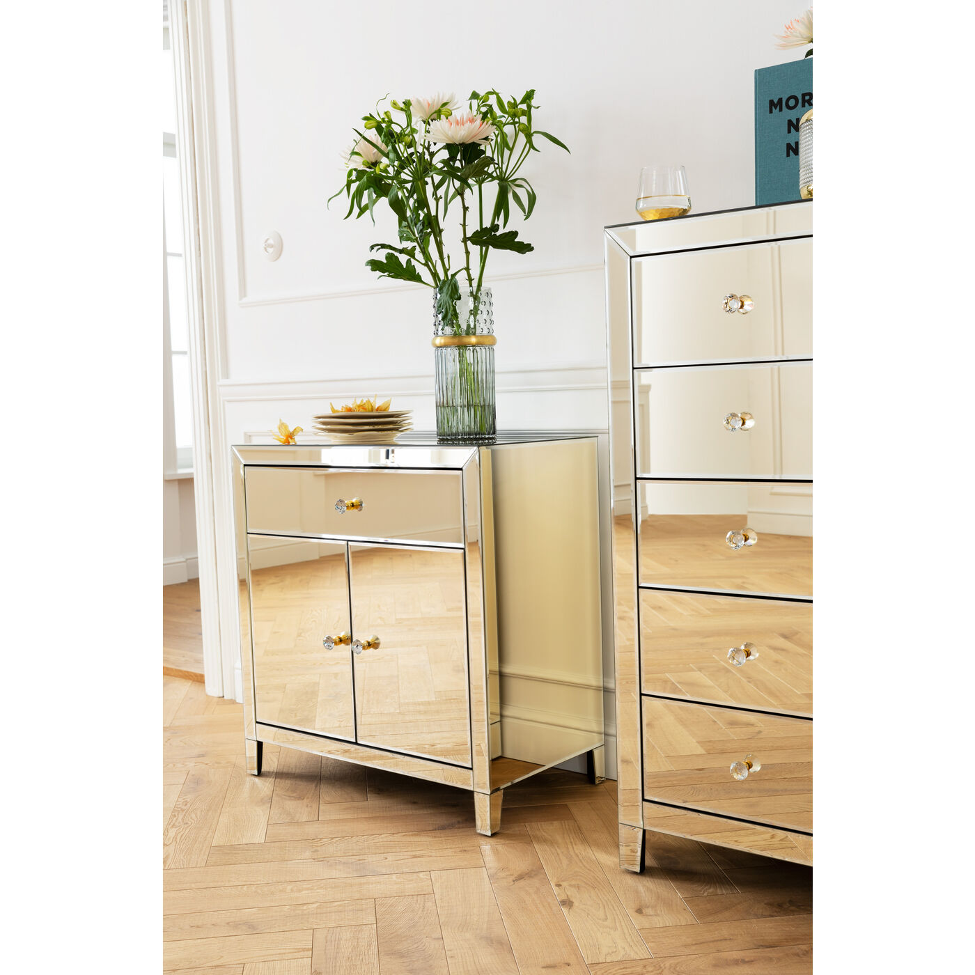 Dresser Luxury Gold 2Doors 1 Drawer