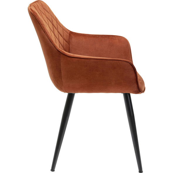 chair with armrest harry rust red