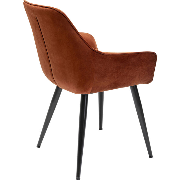 chair with armrest harry rust red