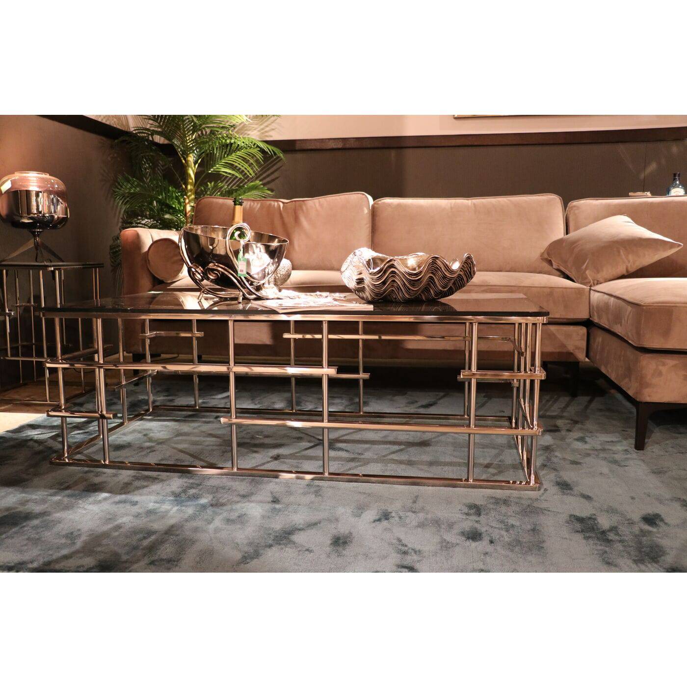 Coffee Table Rome Silver 130x70cm - JULIA VENCE STORE