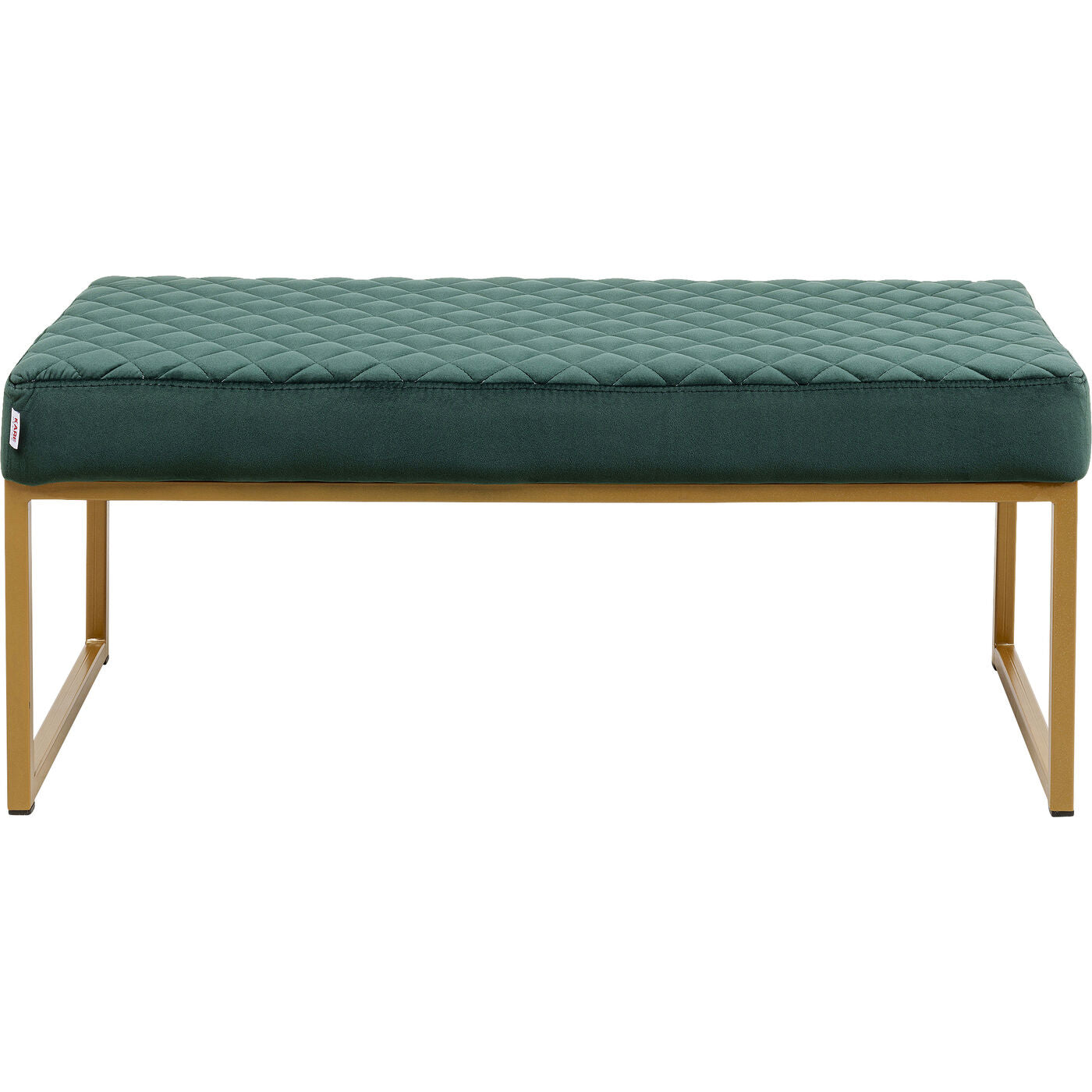 Bench Smart Velvet Dark Green Brass 90cm