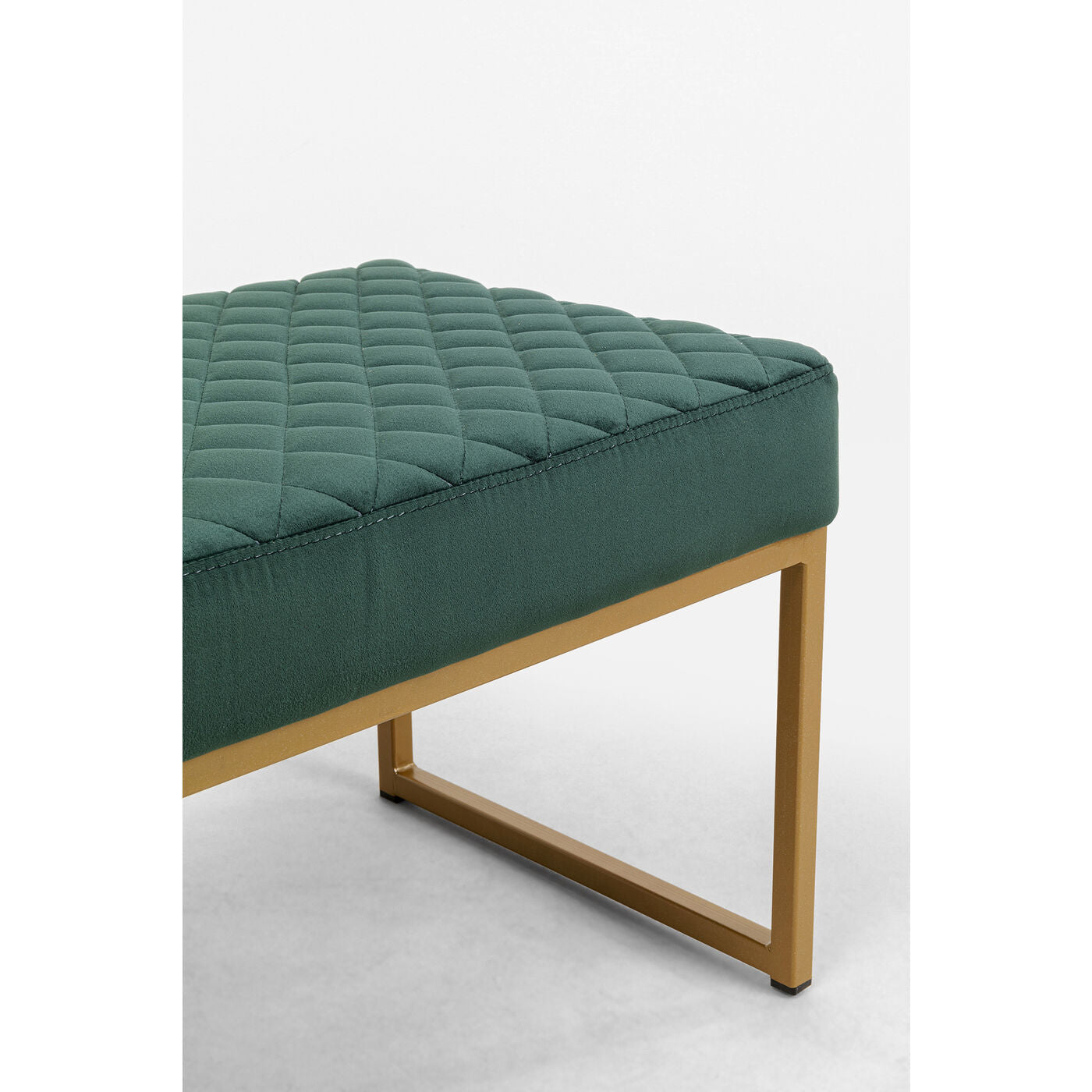 Bench Smart Velvet Dark Green Brass 90cm