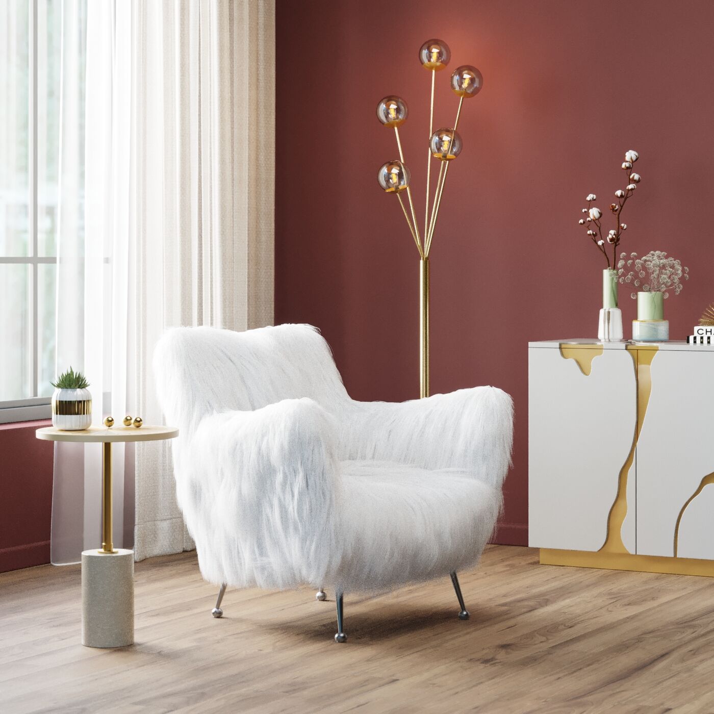 Armchair Goldfinger White