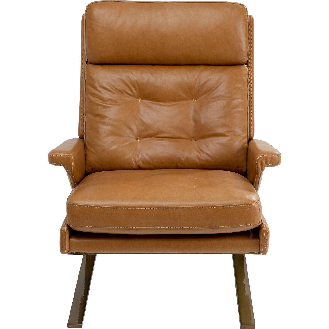 Armchair with Stool Breno Brown