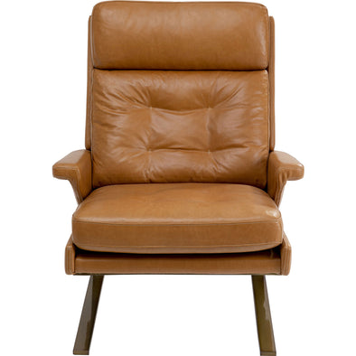 Armchair with Stool Breno Brown