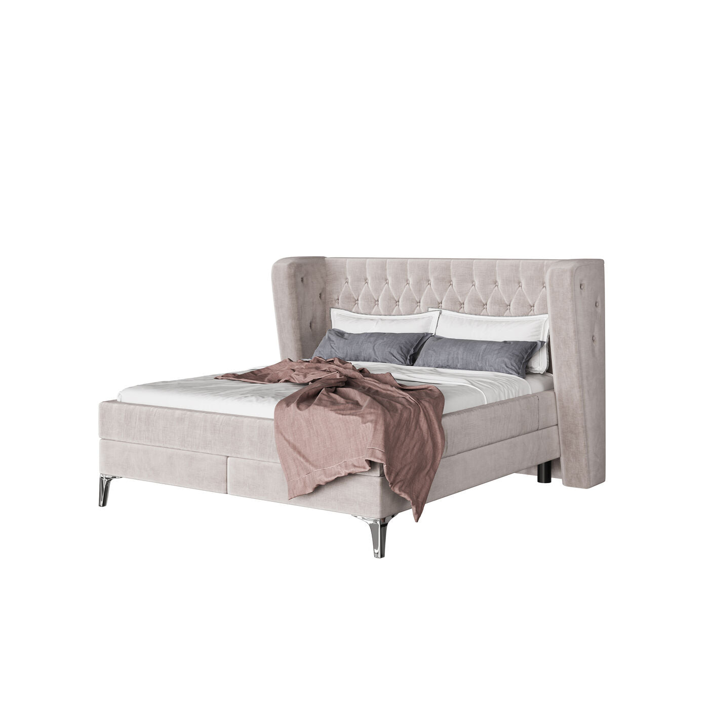 Boxspring Bed Benito Moon Cream