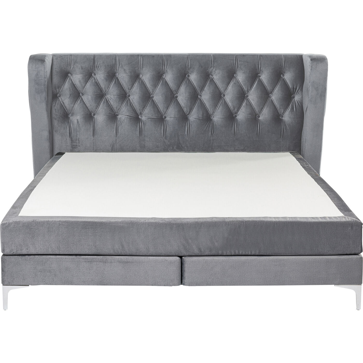 Boxspring Bed Grey