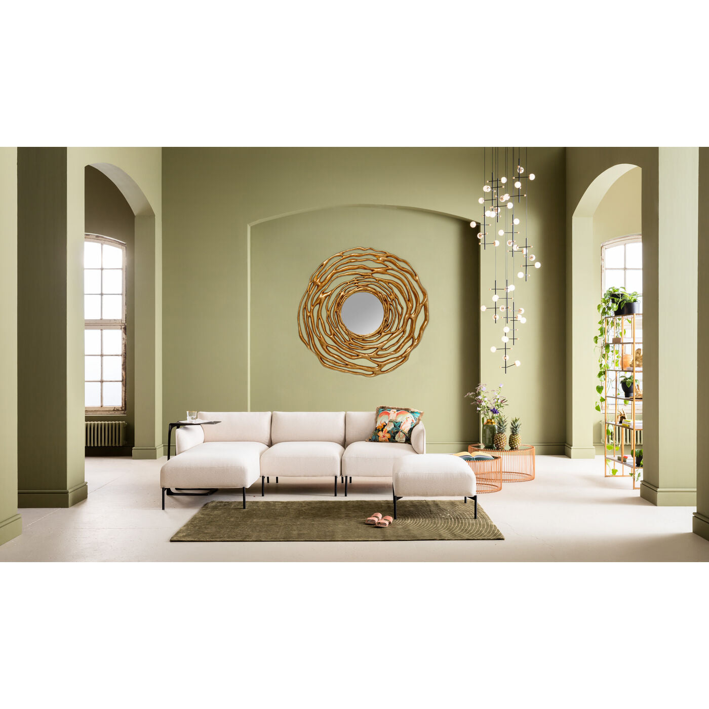 Wall Mirror Twiggy Gold Ø121cm