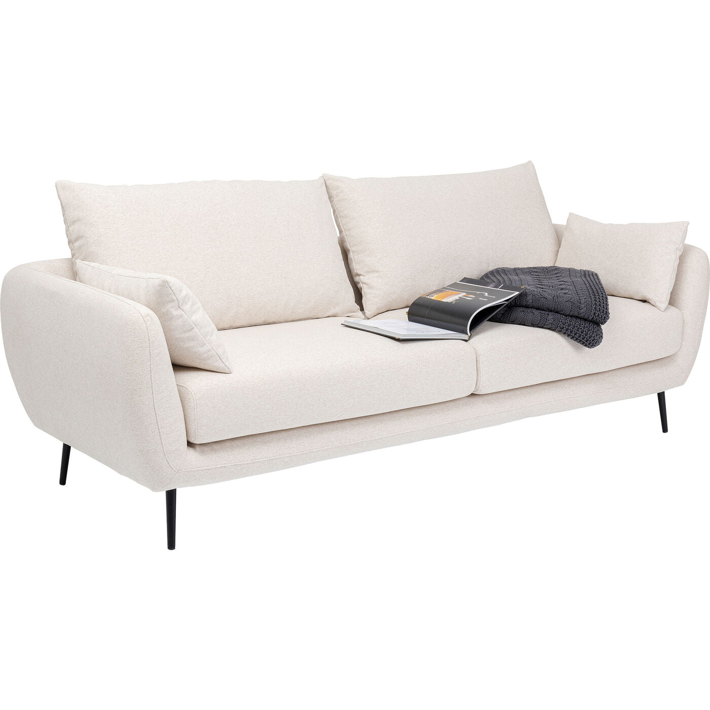 Sofa Amalfi 2 Seater Cream 219cm