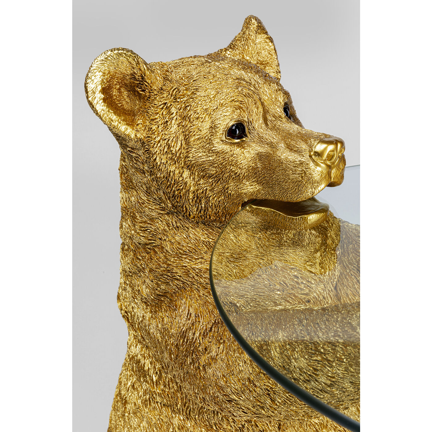 Side Table Animal Bear Gold √ò40cm