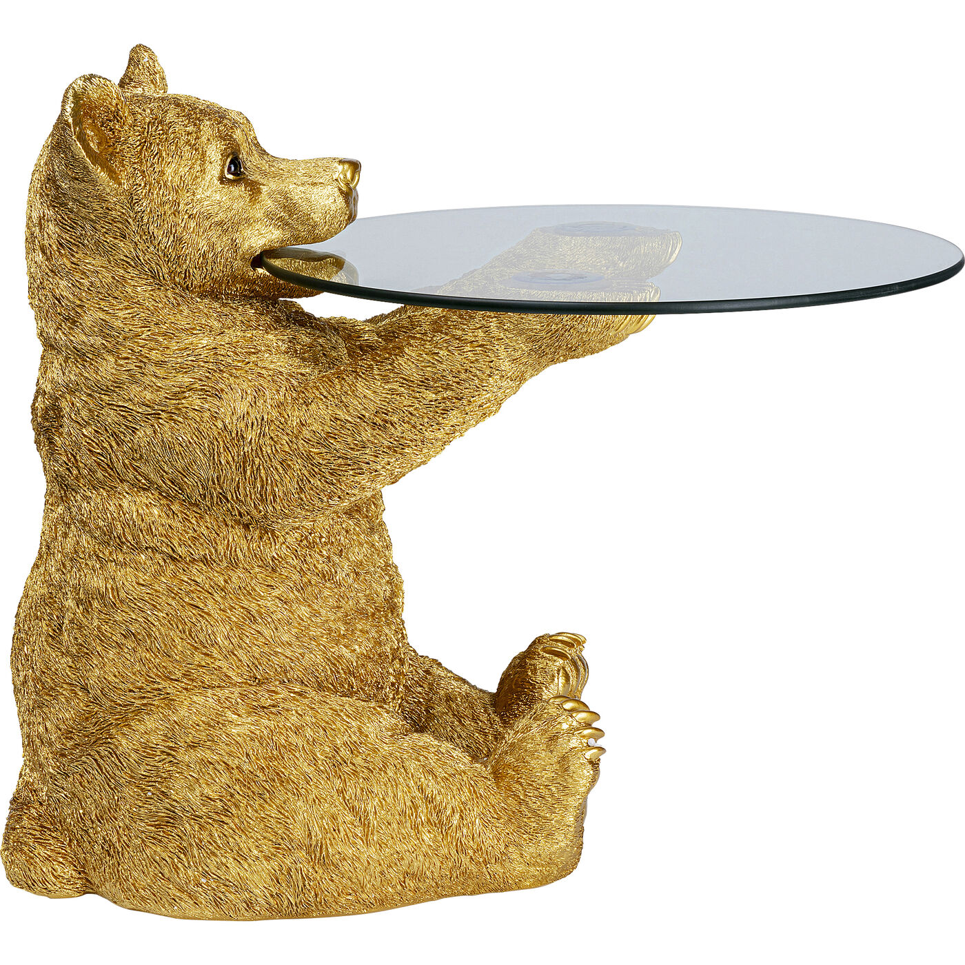 Side Table Animal Bear Gold √ò40cm