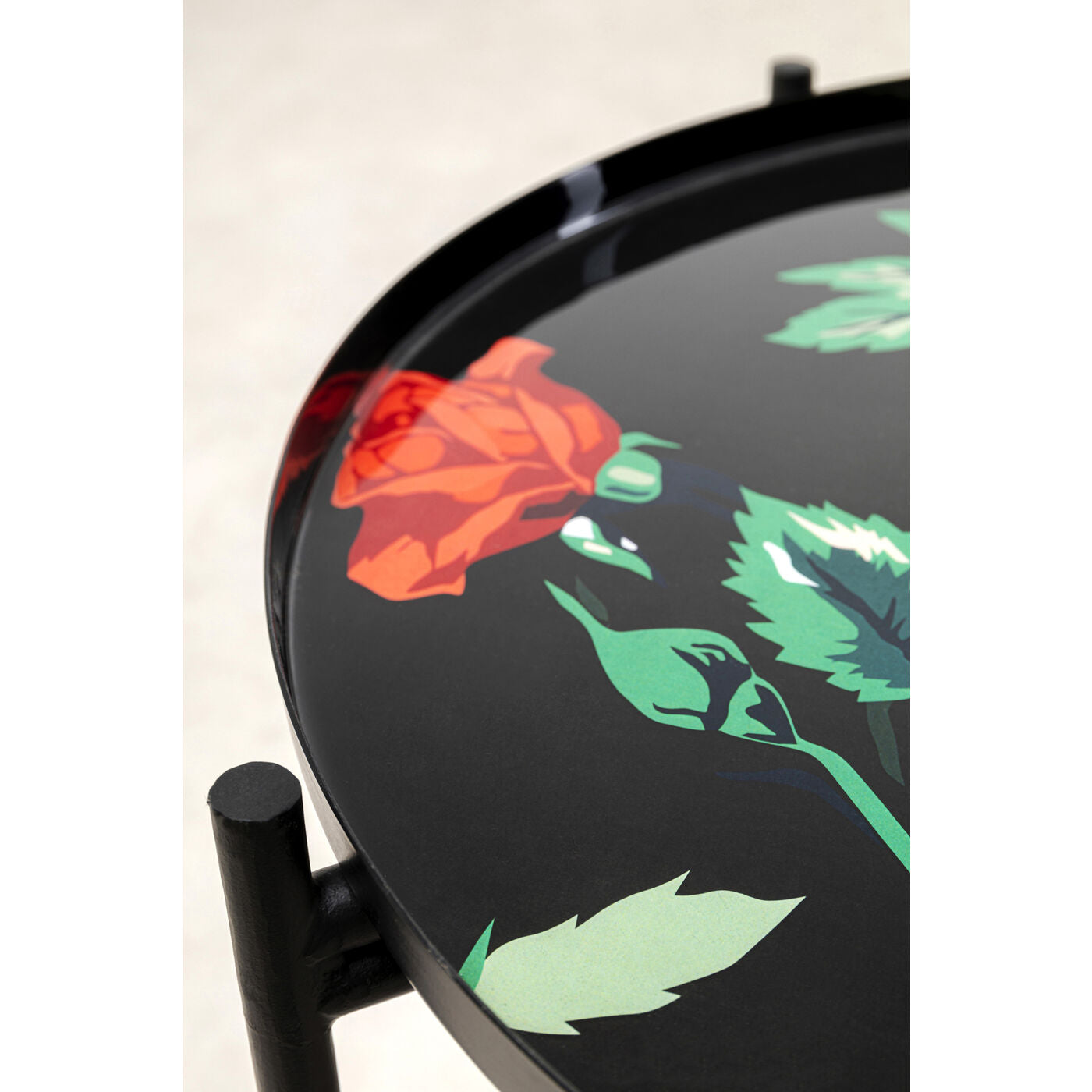 Side Table Flowers Garden Round (2/Set)