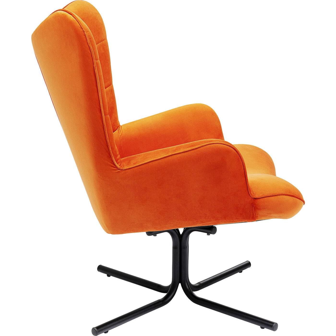 Swivel Armchair Oscar Velvet Orange